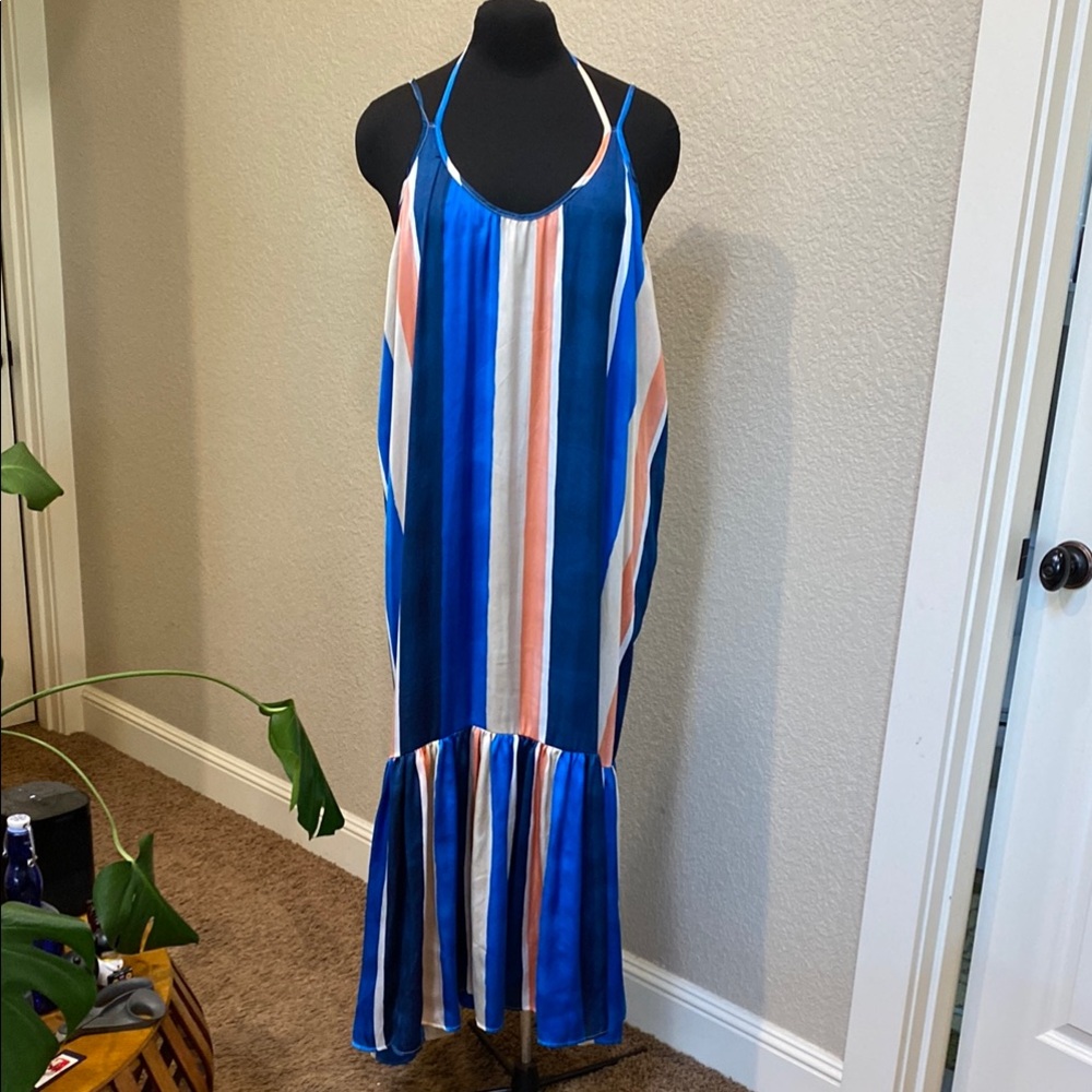 NWOT Lemlem for H&MBlue and White Striped Maxi Dress